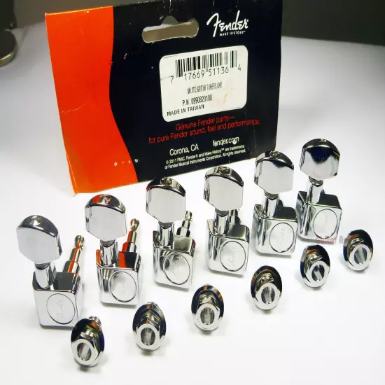 Genuine Fender American Standard Chrome Peg Keys Tuners / Tuning Machines