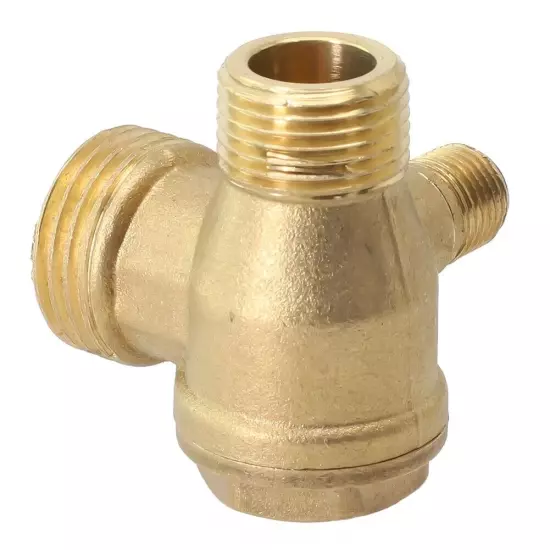 3-Port Brass Air Compressor Check Valve Central Pneumatic Male-Thread G1/2 G3/8#