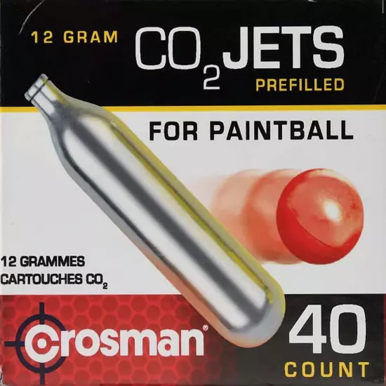 Crosman 12 Gram Powerlet CC40PB 40 COUNT CO2, for Airguns Sport and Outdoor Fun