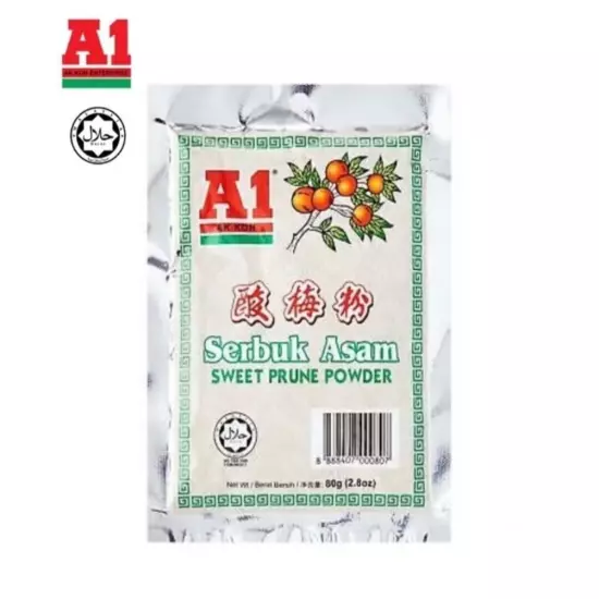 A1 SWEET PRUNE POWDER Serbuk Asam For Fruits 7 packs x 80g - shipment by DHL Exp