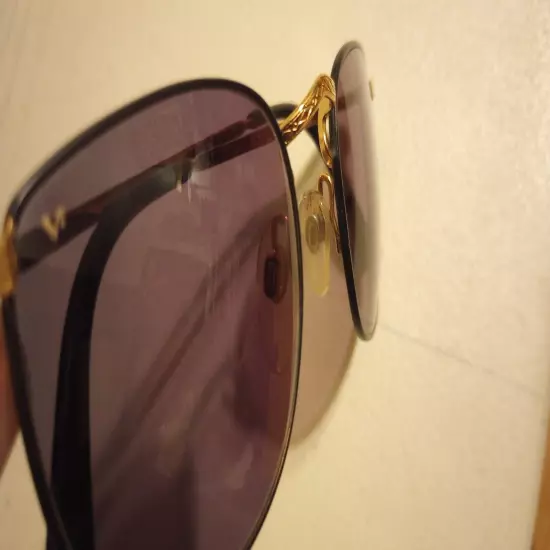 Vogue Firenze Black/Gold Sunglasses Vintage Bausch & Lomb Frames Org Lenses