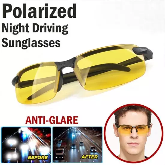 Sunglasses Driving Day Night Glasses Polarized Anti-UV Night Vision Eyewear