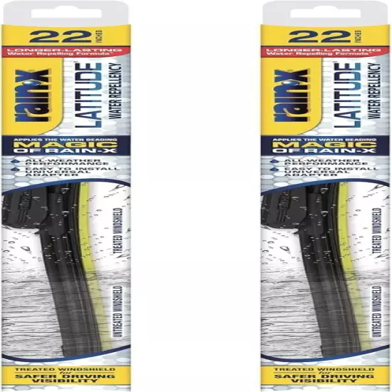 Rain-X 810165 Latitude 2-In-1 Water Repellent Wiper Blades, 22 Inch Windshield