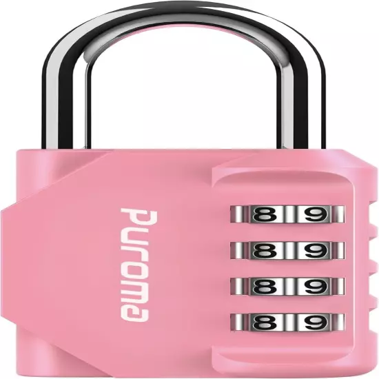 Puroma 1 Pack Combination Lock 4 Digit Locker Lock Outdoor Waterproof Padlock fo