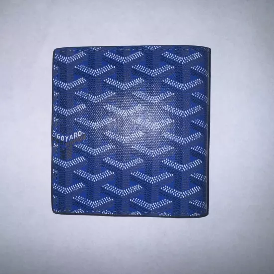 Goyard Leather Passport Holder Wallet - Blue