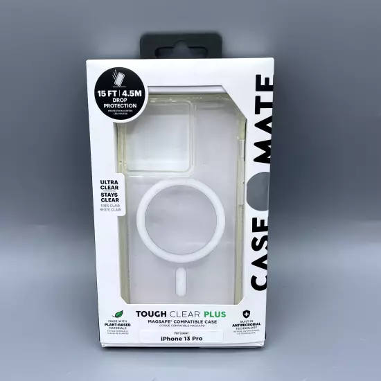 New Case-Mate Tough Clear Plus Case for Magsafe for Apple iPhone 13 Pro Clear