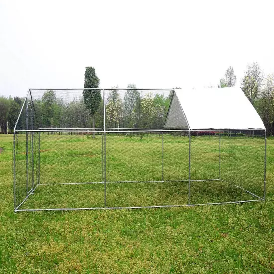 20 x 10 ft Metal Chicken Run Coop Walk-in Poultry Cage Hen HouseHabitat Cage