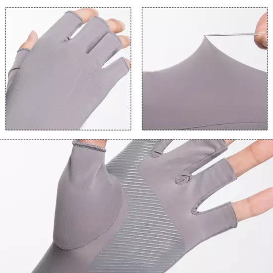 Gloves Half Finger Arm Fingerless Summer Long Cycling Mittens Sleeves G9W2