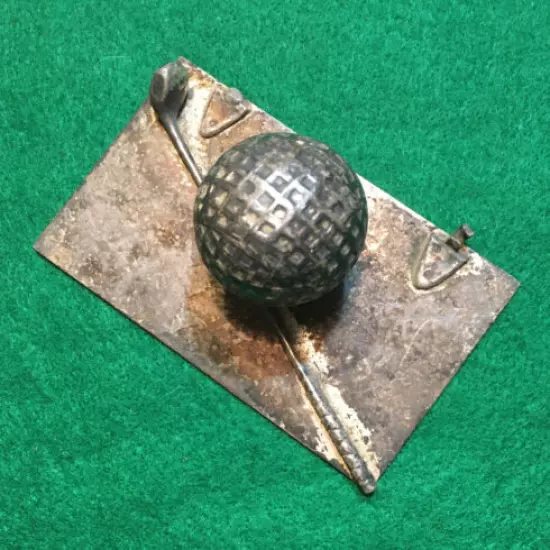 Vintage Square Mesh Golf Ball~Clubs Trophy Topper Pitching~Putting Case~Figural