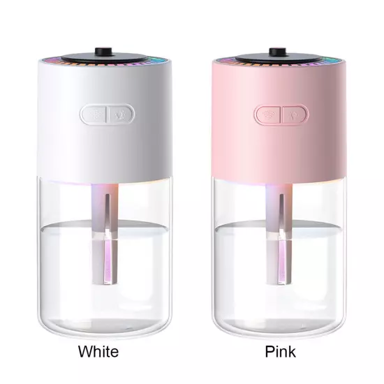 Car Air Humidifier with Colorful Night Light Rechargeable Desktop Aroma Diffuser