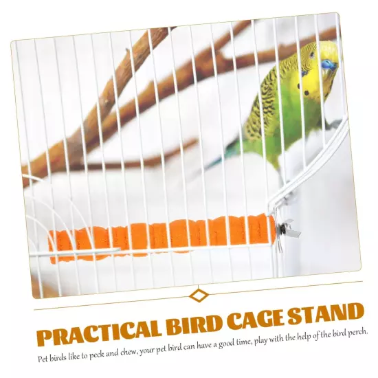 Bird Toy Nail Trimmer Perch Wooden Parrot Perch for Birdcage Training and Gri...