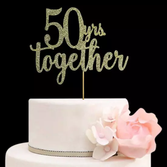 50 Years Together Cake Topper for 50th Anniversary Birthday Wedding Party Dec...