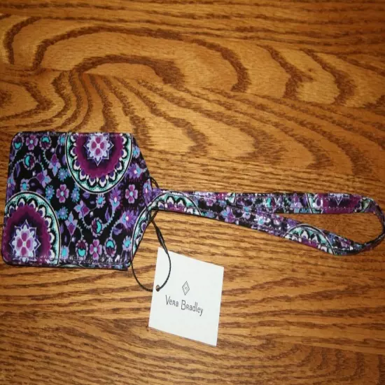 Vera Bradley LUGGAGE TAG ICONIC laminated travel suitcase ID case RETIRED NEW