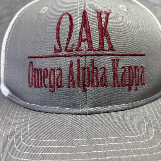 OAK Omega Alpha Kappa Fraternity Cap Trucker Hat Greek Embroidered 