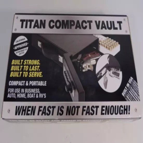 Titan Compact Vault Gun Safe Vault with Ammo Box Cable Lock Portable AS-2020-01