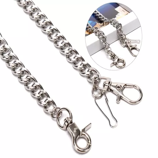 Metal Silver Link Biker Trucker Punk Light Duty Keychain Wallet Chain 23 " Long