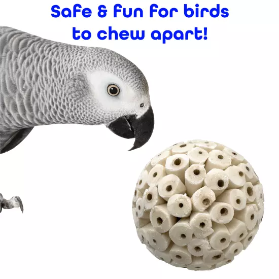 9001 Pk4 Large Sola Balls - Lightweight chewable bird foot toys, Breaks apart