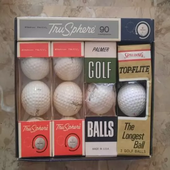 Vintage Assorted Golf Ball Lot - New, old-stock, 14 balls