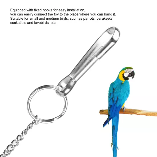 Pet Bird Swing Chew Toy Hanging Cage Multicolored Acrylic Wooden For Small M AD5