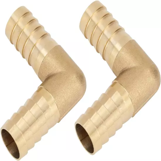 Brass Hose Barb Fitting 90 Degree Elbow 5/8 Barbed X 5/8 Barbed Fuel