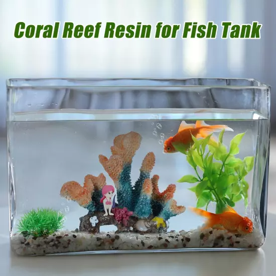 Aquarium Coral Reef Decor, Artificial Coral Reef Decor, Resin Coral Decoratio...