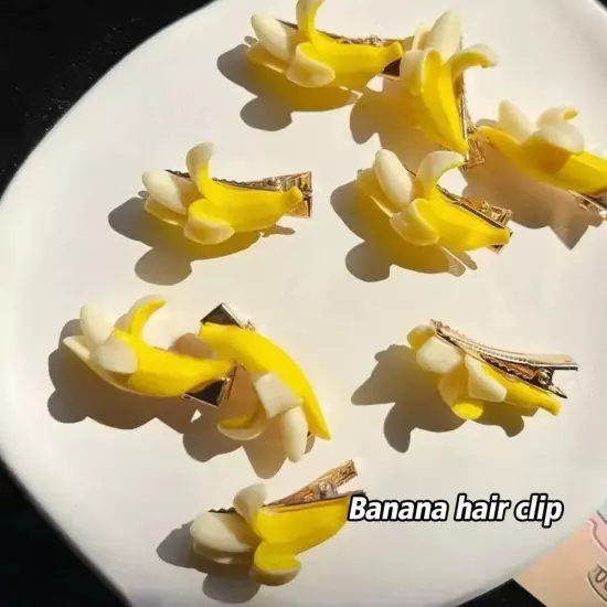 Cute Banana Hairpin Mini Banana Hair Clips U3L6 ☆[