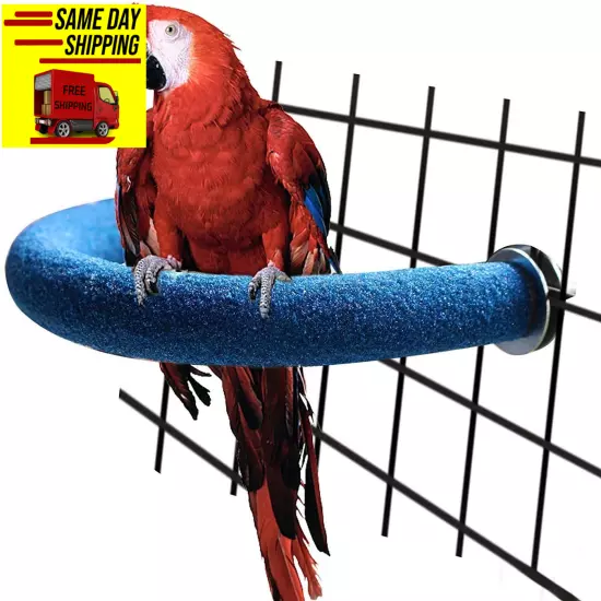 Rypet Parrot Perch Rough-Surfaced - Quartz Sands Bird Cage Perches for Medium to