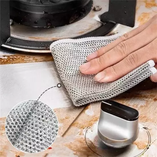 Double-Sided Metal Wire Dishcloth Towel