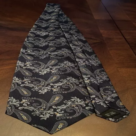 Blacker By Stanley Blacker Hand Made Blue Gold 100% Silk Made In China