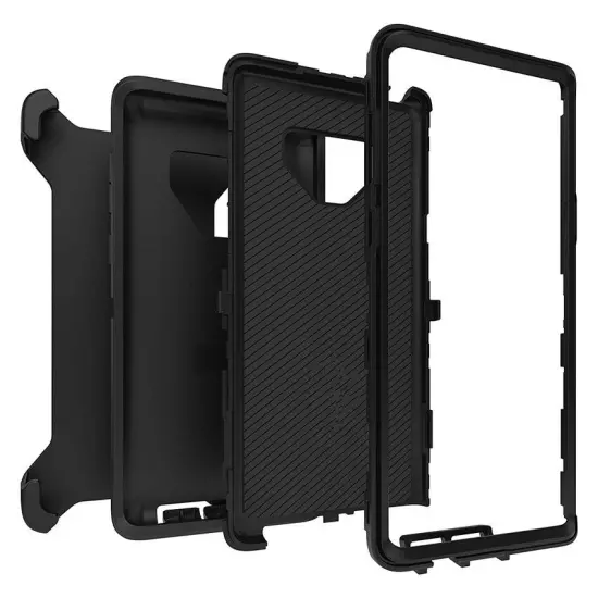 For Samsung Galaxy Note 9 Case (Belt Clip Holster Fits Otterbox Defender) Black