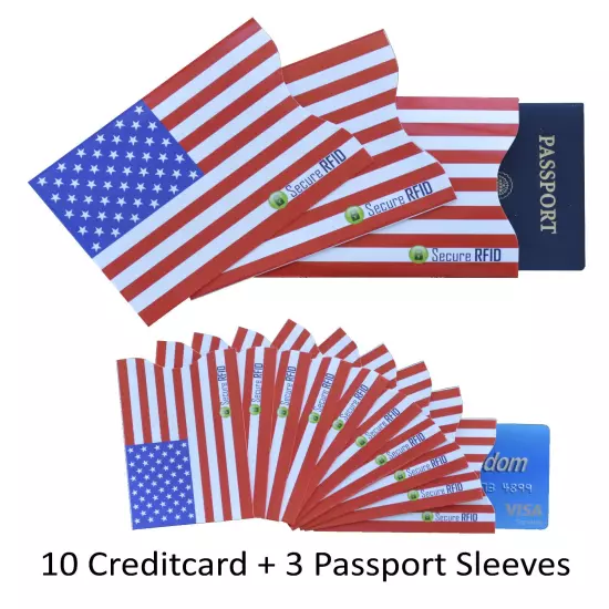 Secure RFID Blocking Sleeves Credit Cards Passports Protector Shield Holders