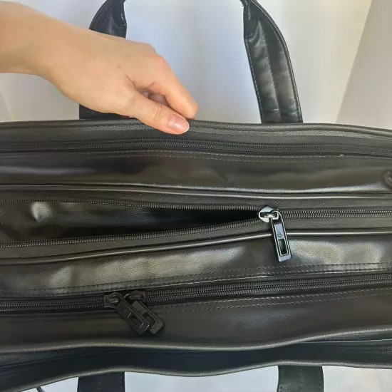 Samsonite Expendable Briefcase Laptop Bag Faux Leather Without Long Strap