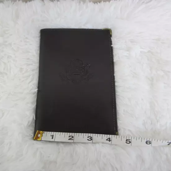 Intrav Deluxe World Travel Eagle Crest Passport Holder Wallet Organizer Leather