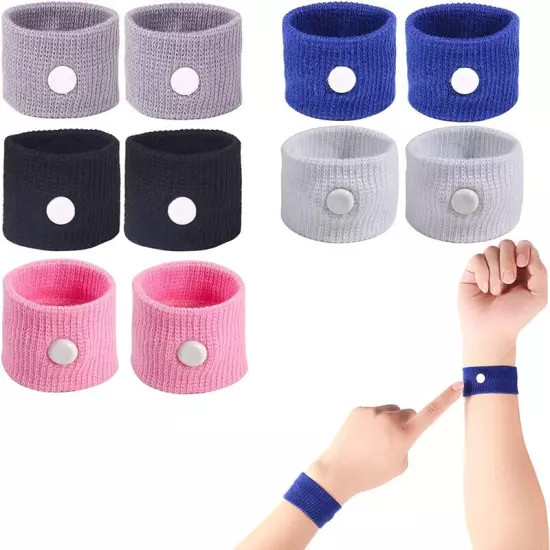 6pcs Anti Nausea Wristbands Sea Plane Car Sea Sickness Travel Motion Wrist Bands