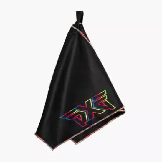 New 2022 PXG Black Rainbow Logo Players Towel - NWT