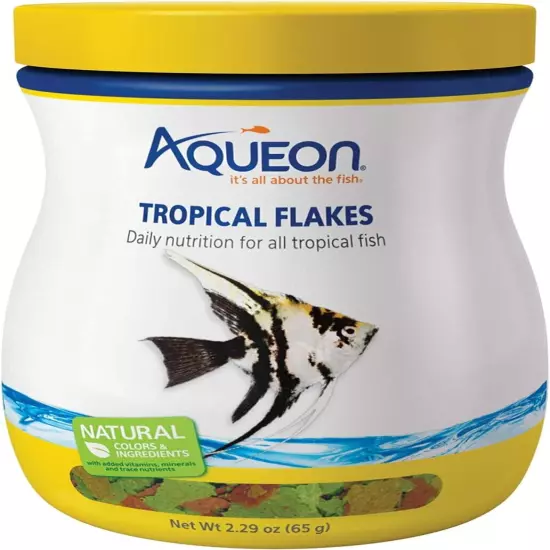 Aqueon Tropical Flakes Fish Food 2.29-Ounce