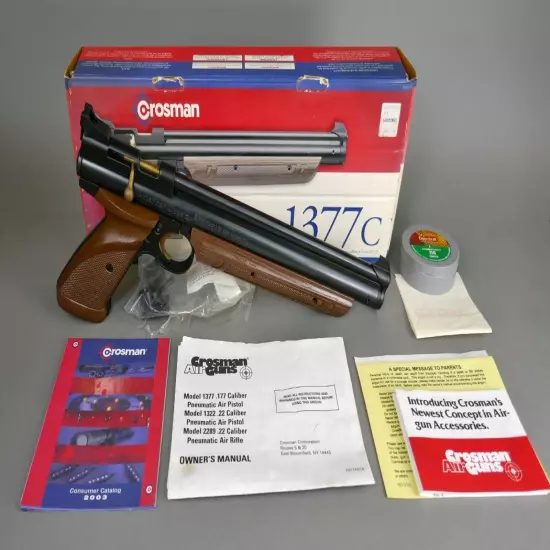 Vintage 2004 Crosman 1377c .177 Caliber Pneumatic Air Pistol Pellet Gun In Box