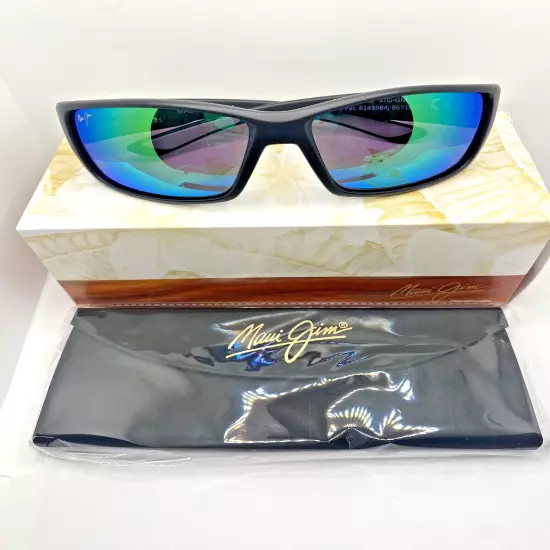 NEW Maui Jim Green Local Kine Sunglasses- Green Mirror/Black GM810-27M