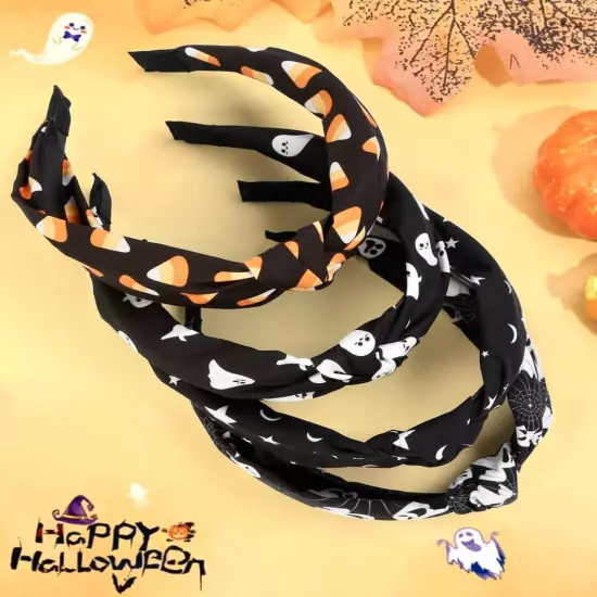 Halloween Headbands for Women Halloween Knotted Headband for Girls 