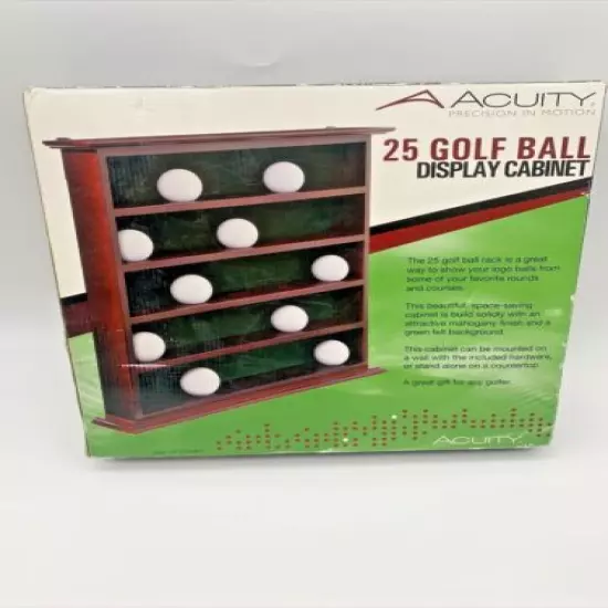 Golf Ball Display Case Wall Cabinet, NO Door, Holds 25 balls