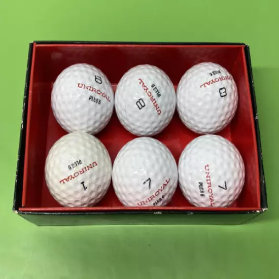 6 Vintage Uniroyal Plus 6 Golf Balls 1.62 Unused 1976