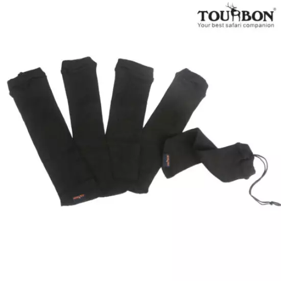 TOURBON 5 Pack Silicon Treated Handgun Sock Pistol Bag Hunting Soft Sleeve Cover