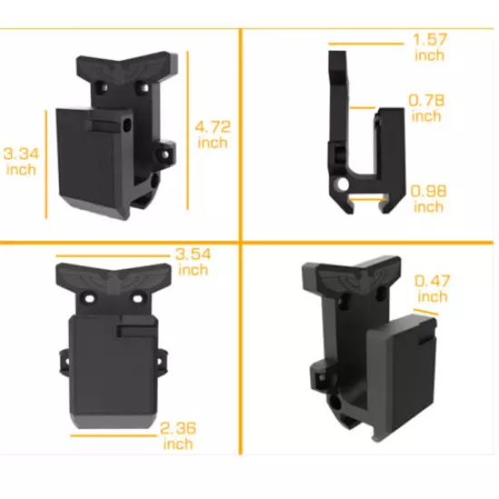 Rifle Gun Rack Wall Mount Floating Display Hanger Safe Storage Shotgun hooks USA