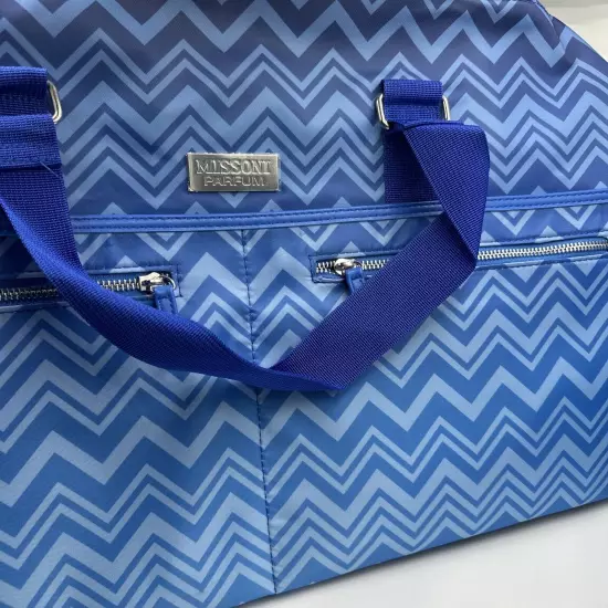 Missing Chevron Blue Duffel Bag