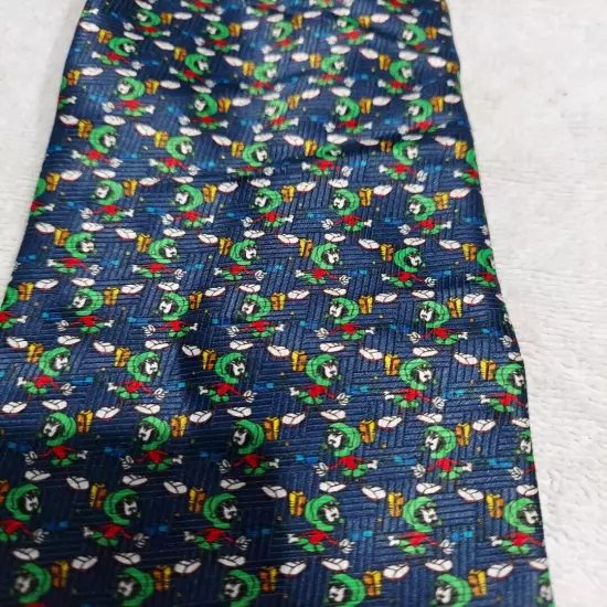 MARVIN THE MARTIAN ALL OVER WARNER BROS. LOONEY TUNES Necktie RARE! Vintage