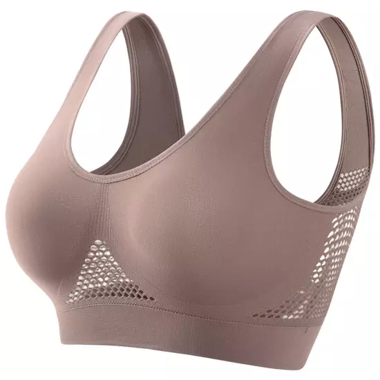 Womens Sports Bra Seamless Wirefree Breathable Yoga Bra Comfort Sleep Bra