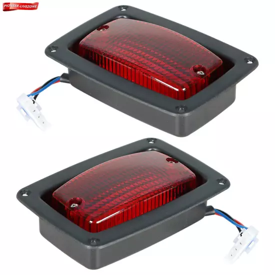 Golf Cart 2 LED Tail Light & 3 Wire Rear Taillights Pair For 1982+ Club Car DS