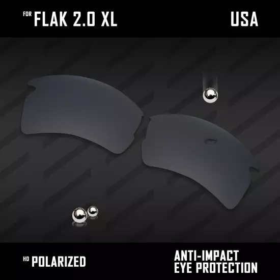 Anti Scratch Polarized Replacement Lenses for-Oakley Flak 2.0 XL OO9188 Options