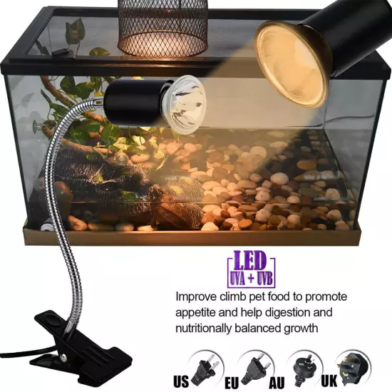 UVA+UVB Turtle Basking Lamp Heating Bulb Full Spectrum Promote Heating Light US