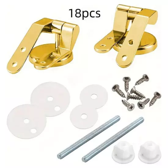 Durable Gold Toilet Hinges with Secure & Adjustable Fittings - Long-l D1P2